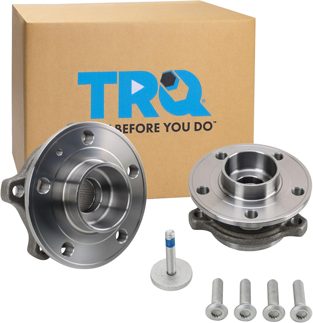 TRQ 2 Piece Wheel Bearing & Hub Assembly Set Compatible with 2019 Volvo S60 2017-2019 S90 V60 2018-2019 V90 V90 Cross Country XC60 2016-2019 XC90