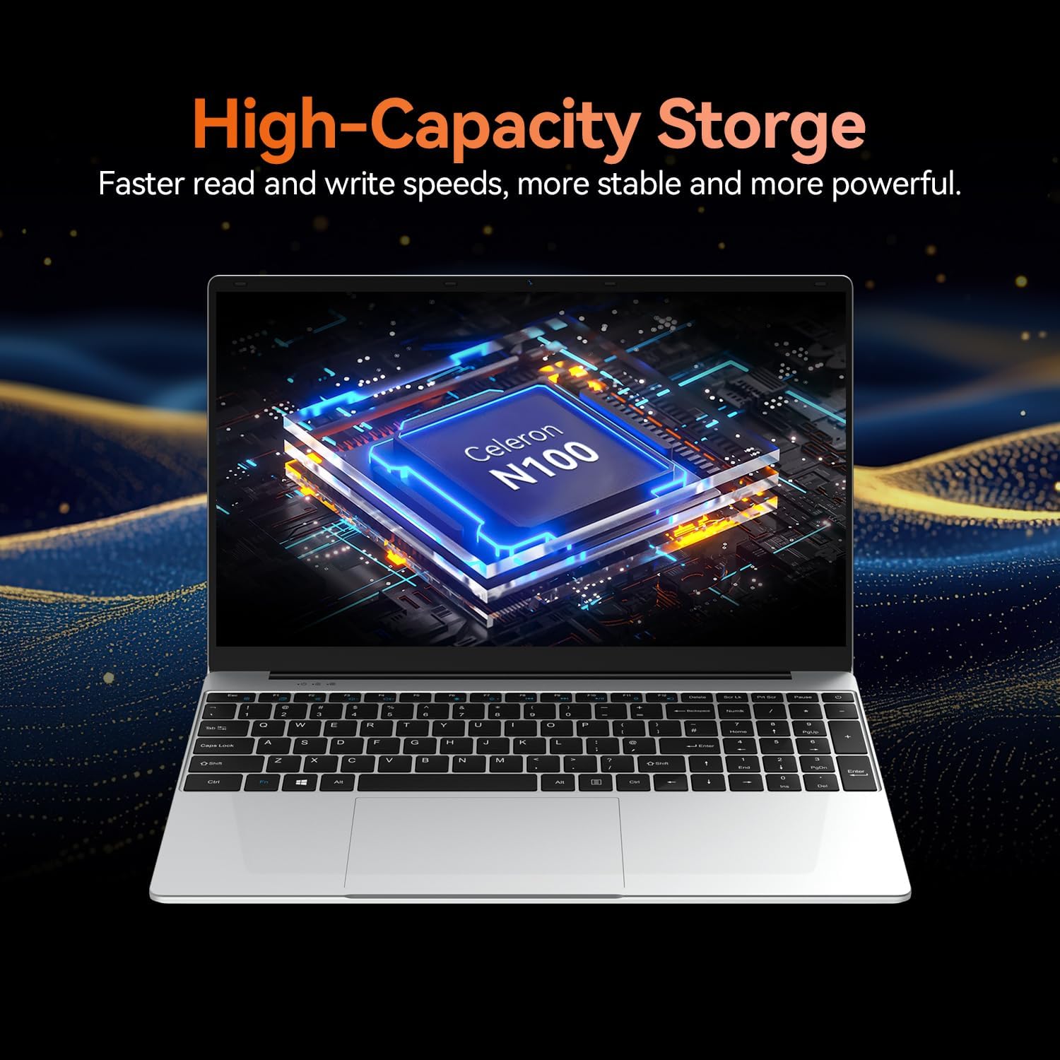 2026 Latest Laptop,16GB RAM 1TB SSD,15.6 inch 2K FHD IPS Screen,12th Quad Core N100(3.4GHz) CPU, 2.4G/5G WiFi/BT5.0, HD Webcam,Full-Featured Type-C,Large Capacity Battery,USB 3.2,Light&Thin Laptop