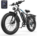 EDIKANI S01 26' Electric Bike for Adults, Peak 2000W 34MPH Fast E Bike for Men, 100 Miles Fat Tire Ebike for Adults Electric with 1104WH Removable Battery, E Bicycle for Commuter with Brake Light
