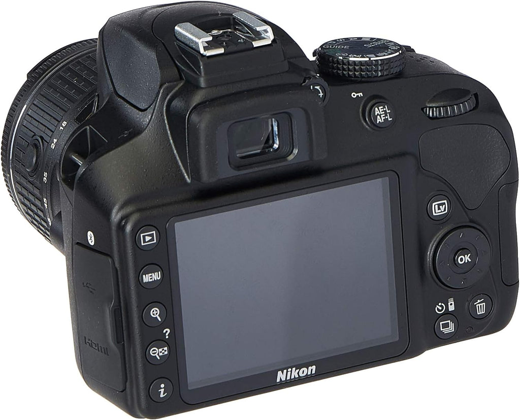 Nikon D3400 Digital SLR Camera & 18-55mm VR DX AF-P Zoom Lens (Black) - (Renewed)