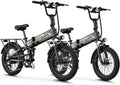 Aipas F3 Electric Bike for Adults with 1500W Motor Peak, 48V 12.8Ah Removable Battery Max 62 Miles 28MPH,20' x 3.0 Fat Tire Folding Electric Bike with 7-Speed and Full Suspension.