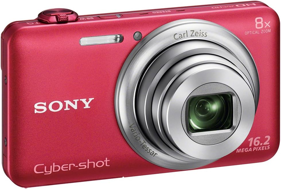 Sony DSC-WX80/R 16 MP Digital Camera with 2.7-Inch LCD (Red)