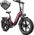 Heybike Ranger 20'x4.0' Fat Tire Folding Electric Bike for Adults, 1200W/1800W Peak Motor, 28/32MPH, up to 55/90 Miles Range, UL2849 Certified Removable Battery for Commute Beach Mountain Snow E Bike