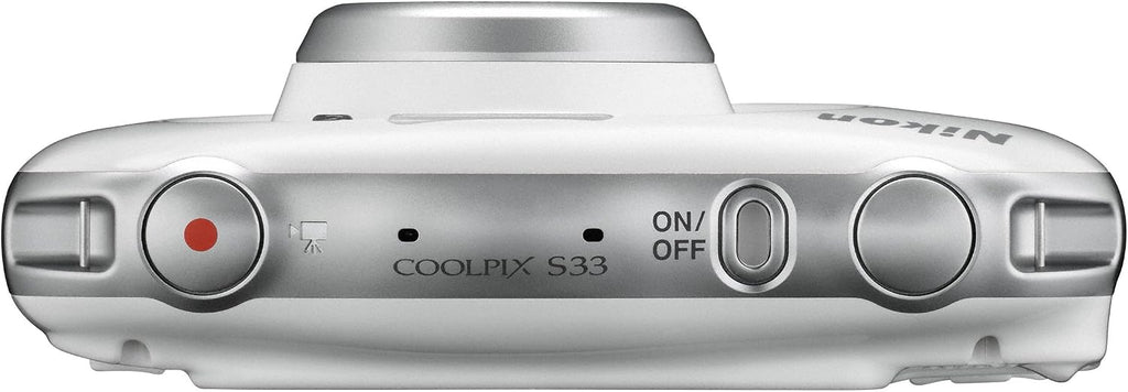Nikon COOLPIX S33 Waterproof Digital Camera (White) - International Version