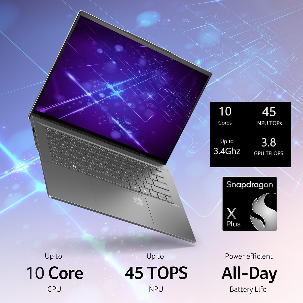 acer Swift 14 AI Copilot+ PC | 14.5' 2.5K 120Hz Display | Unlock AI Experiences | Snapdragon X Plus 10-Core Processor | 16GB LPDDR5X | 1TB Gen 4 SSD | Wi-Fi 7 | Windows 11 Home | SF14-11-X128