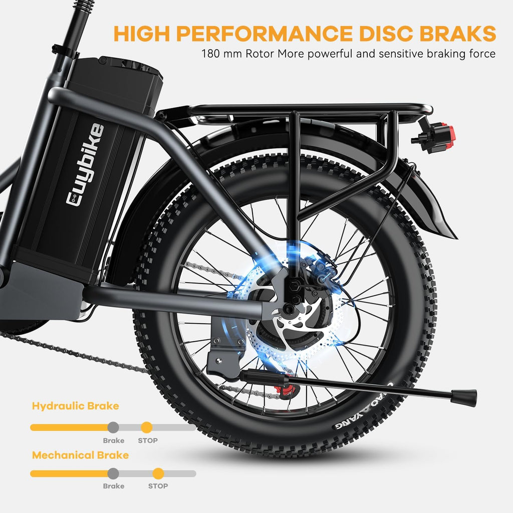 Folding Electric Bike for Adults and Seniors, 1000W Motor 48V 20AH Battery 30MPH 80 Miles, 20' Fat Tire All Terrain Ebike, 7-Speed Commuter E Bike, Step-Thru Electric Bicycle for Women and Teens