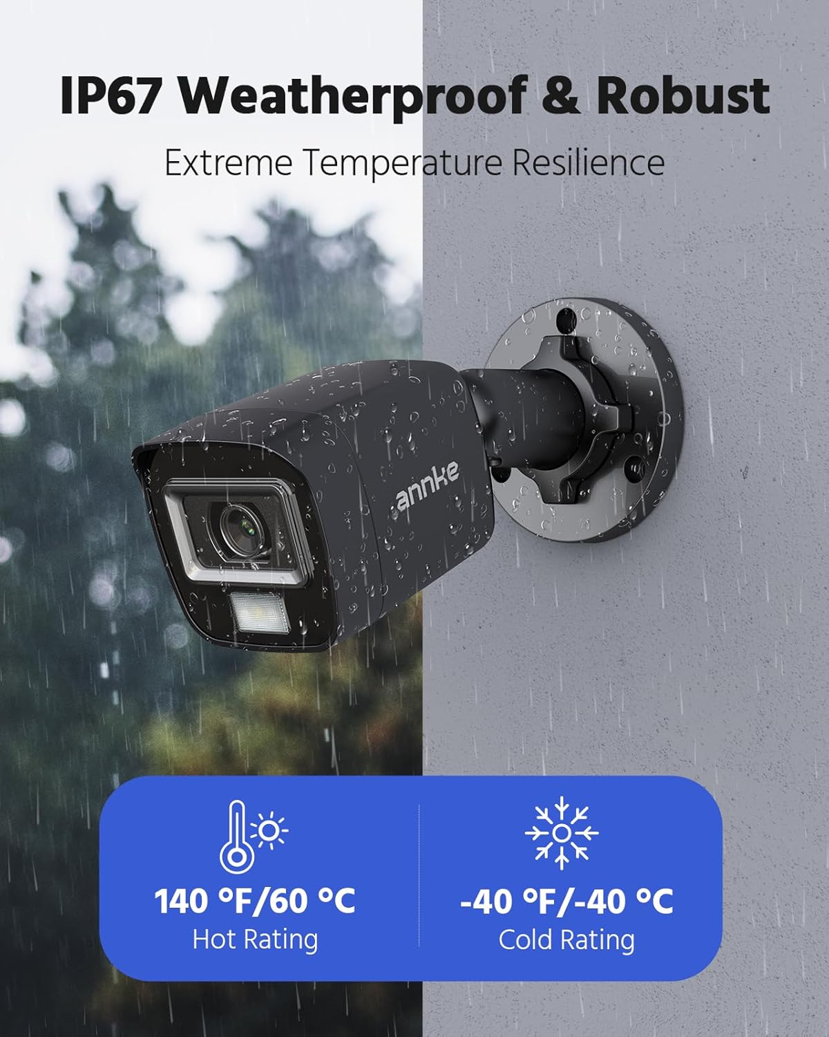 ANNKE 8CH 3K Lite Wired Security Camera System, H.265 Pro+ DVR with AI Human/Vehicle Detection, 4 x 2MP Wired CCTV Camera, Smart Color Night Vision, Easy Remote Access, IP67(NO HDD)