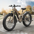 PUCKIPUPPY Electric Bike for Adults 960W, 48V 20AH Battery Adult Electric Bicycles, 26' Fat Tire Full Suspension Step-Thru Ebike, 28MPH Mountain Ebike, 7 Speed, 80Miles Range-Boxer ST