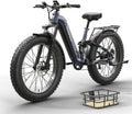 PUCKIPUPPY Electric Bike for Adults 960W, 48V 20AH Battery Adult Ebike, Full Suspension 26' Fat Tire E Bike, 28MPH 80Miles Range Mountain Electric Bicycle, 7 Speed, Hydraulic Disc Brakes