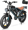 DEEPOWER Electric Bike for Adults,Peak 1500W Motor,30MPH 40Mile ebikes for Adults with 20AH Battery,20' Fat Tire Ebike,Dual Suspension,7 Speed Electric Motorcycle