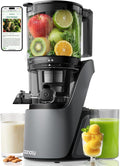 Canoly C16 Cold Press Juicer, 6' Extra Wide Feed Chute, 3-IN-1 Strainers (Juice & Sorbet & Nut Milk), Powerful AC Brushless Motor, Self Precut System, Juicer Machines with BPA-Free (Space Gray)