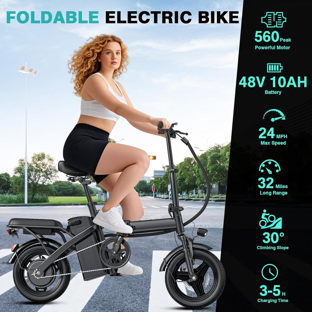 LELEKUAI Electric Bike for Adults, 1200W Peak Motor Commuter Ebike, 20-28MPH Speed, 32 Miles Range, Removable Waterproof Battery, Dual Disc Brakes Electric Bicycle, UL 2849 Certified