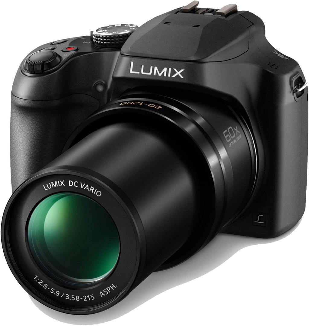 Panasonic LUMIX 4K Digital Camera, 18.1 Megapixel Video Camera, 60X Zoom DC VARIO 20-1200mm Lens, F2.8-5.9 Aperture, Power O.I.S. Stabilization, Touch Enabled 3-Inch LCD, Wi-Fi, DC-FZ80K (Black)