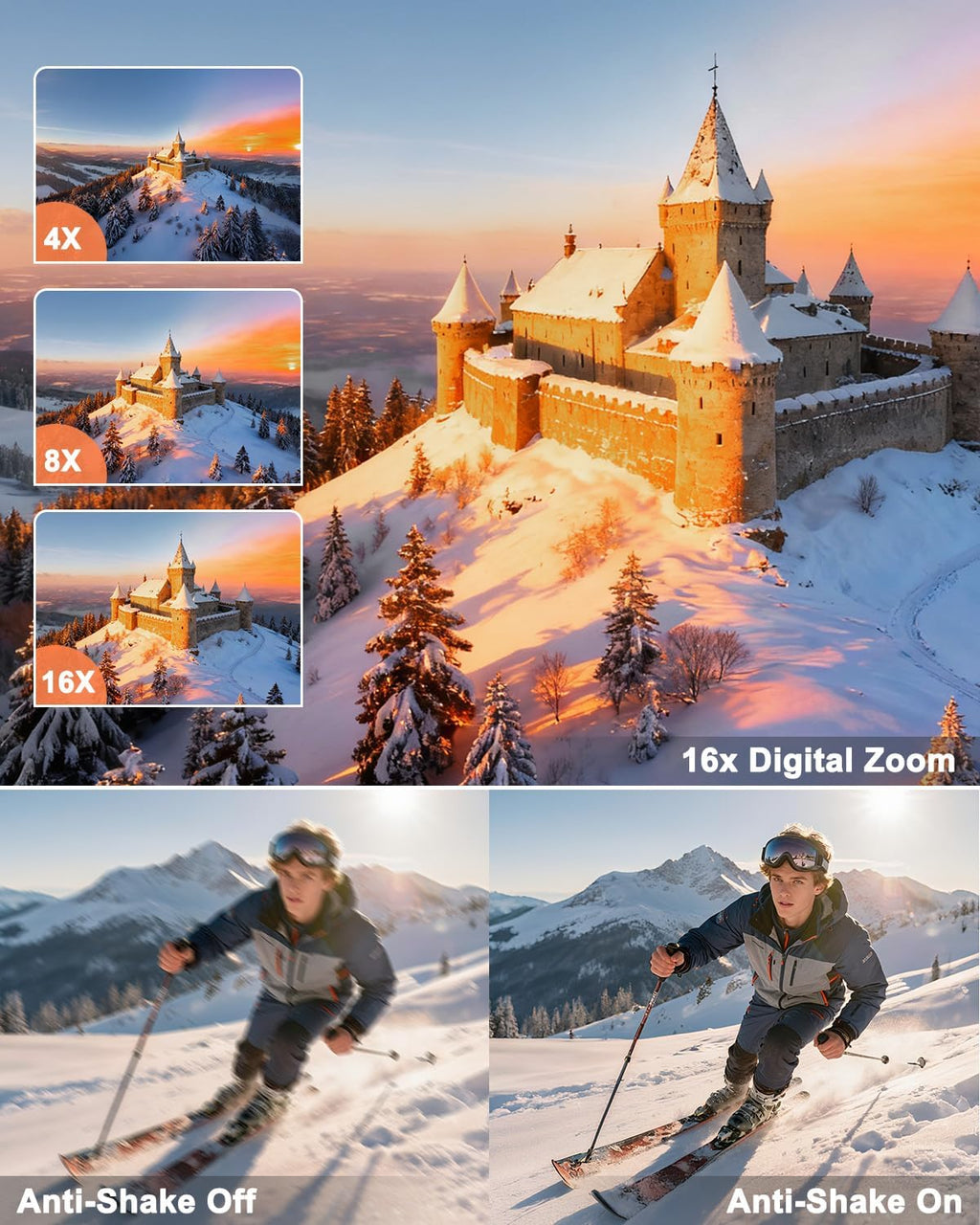 8K Digital Camera for Photography, 88MP WiFi Vlogging Camera for YouTube with Front Rear Lens, Autofocus, 16X Zoom, Compact Travel Cameras with Flash, Touch Screen, 64GB Card, 2 Batteries(Black)