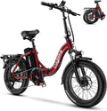 EUYBIKE Folding Electric Bike for Adults with Peak 1000W Motor, 48V 20AH Battery up to 80 Miles, 20' Fat Tire All Terrain Ebike, Front Suspension 7-Speed Commuter E Bike, Step-Thru, UL Certified