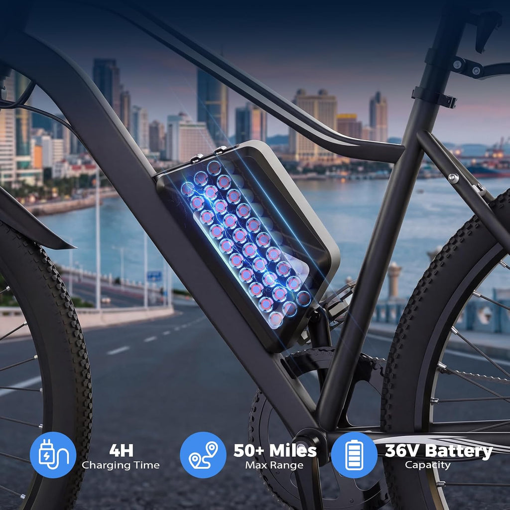 Electric Bike - 750W/1000W/1500W Motor Electric Bicycle, 20MPH, 55/70/80 Miles, Removable Battery, Shock Absorber, 5 Speed E Bike, 26' Tire Commuter Electric Bicycle for Adults