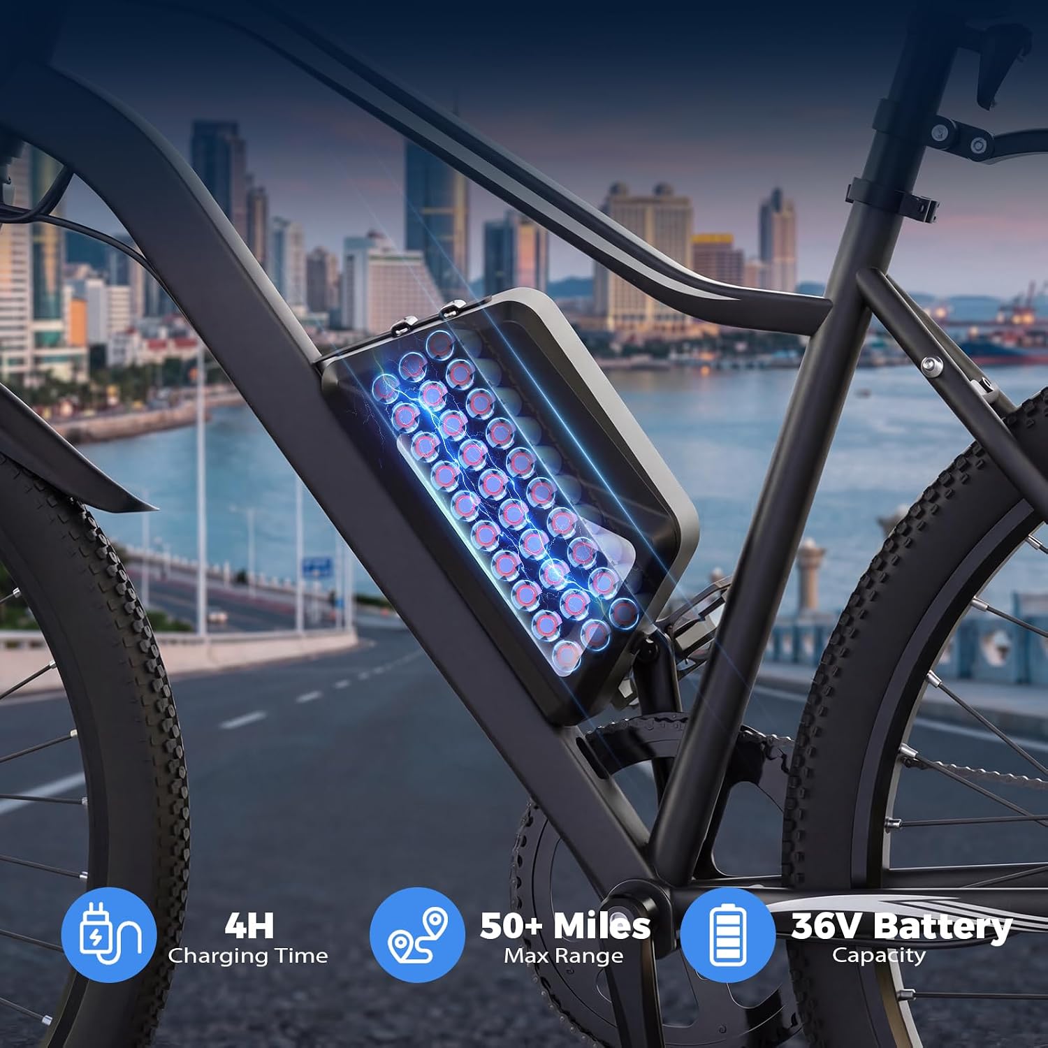 Electric Bike - 750W/1000W/1500W Motor Electric Bicycle, 20MPH, 55/70/80 Miles, Removable Battery, Shock Absorber, 5 Speed E Bike, 26' Tire Commuter Electric Bicycle for Adults