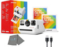 Polaroid Generation 2 Go Instant Mini Camera Starter Set, White with 32 Polaroid Go Color Instant Film Bundle, Lumintrail Lens Cleaning Cloth