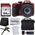 Kodak PIXPRO AZ425 Digital Camera + 64GB Memory Card + Camera Case (Black) + USB Card Reader + Table Tripod + Accessories (Red)