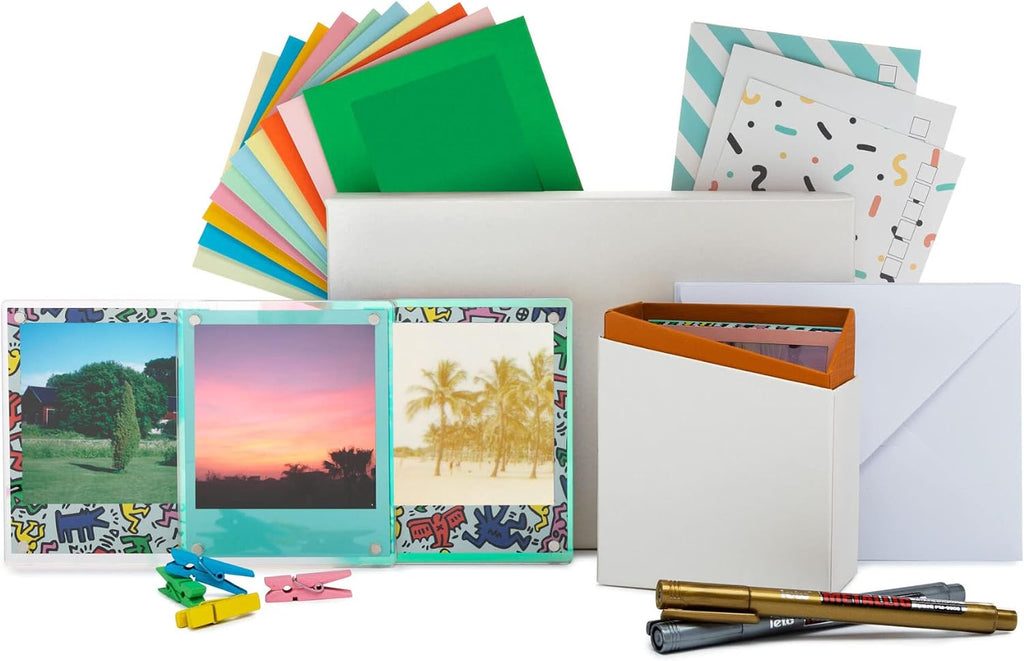 Polaroid Now 2nd Generation I-Type Instant Film Camera (Blue), Shoot and Print Bundle with Magnetic/Hanging Photo Frames and Color Instant Film (8 Exposures) (3 Items)