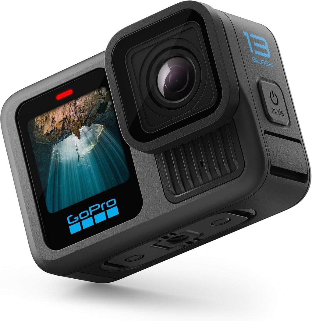 GoPro HERO13 Black Extended Power Bundle - Includes Dual Battery Charger, 3 Enduro Batteries, 64GB microSD Card, Curved Adhesive Mount, and Camera Case