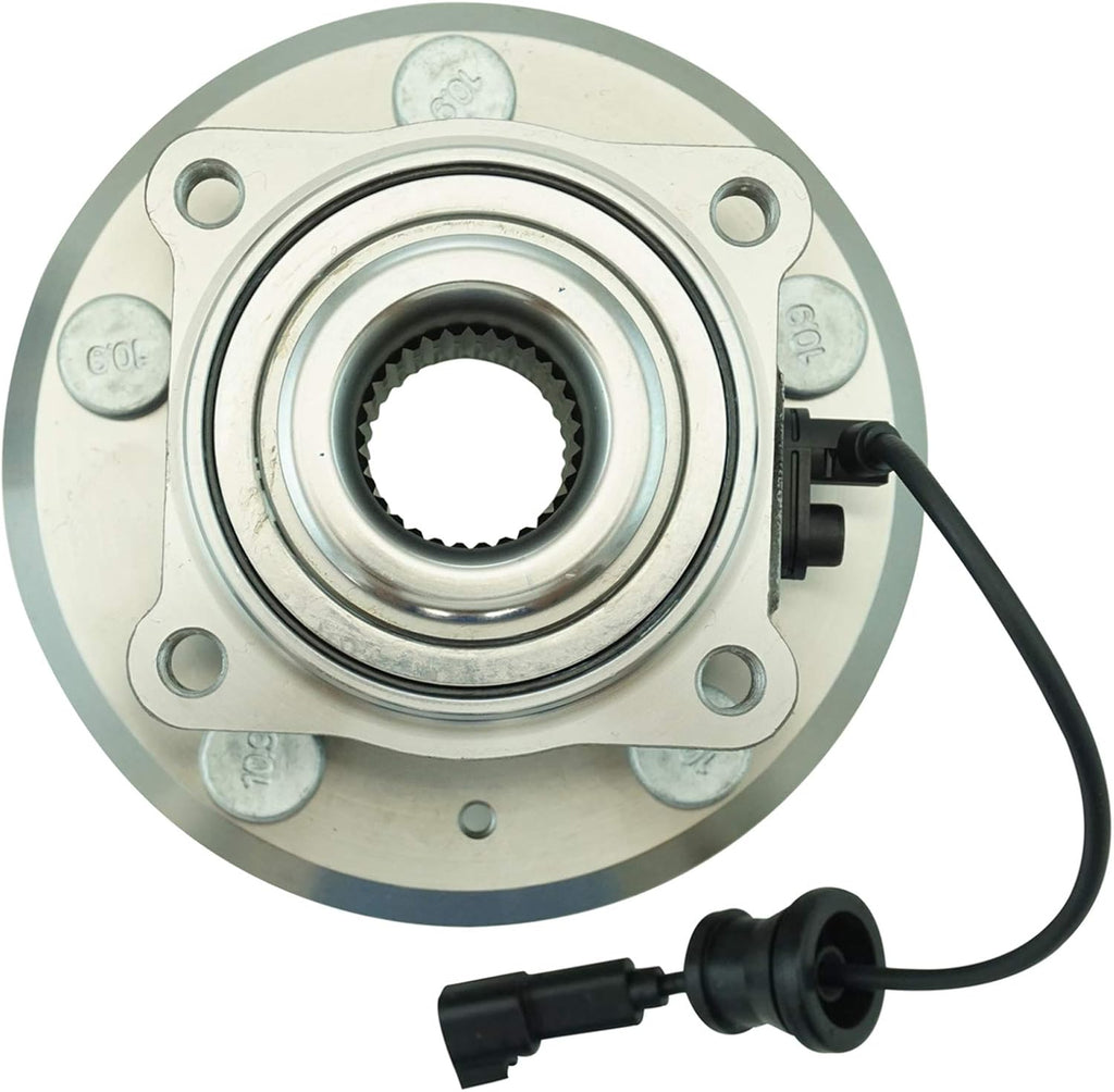 TRQ 2 Piece Front Rear Wheel Bearing & Hub Assembly Set Compatible with 2010-2017 Chevrolet Equinox GMC Terrain