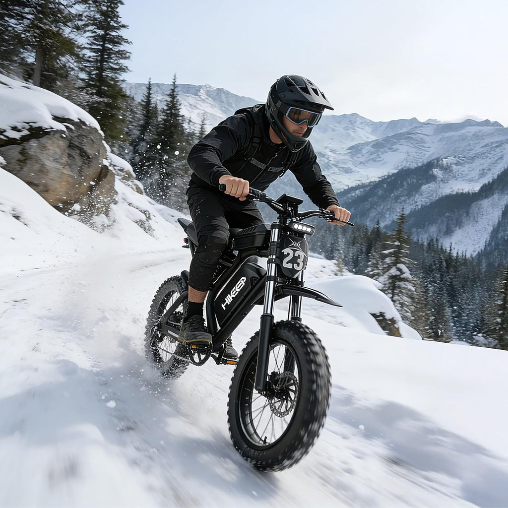 HiKeep Electric Bike for Adults - 16/20 Inch Fat Tire Ebike, 750W/Peak 1500W Motor Ebike, 48V15.6AH Detachable Battery, 4 Riding Modes Electric Dirt Bike