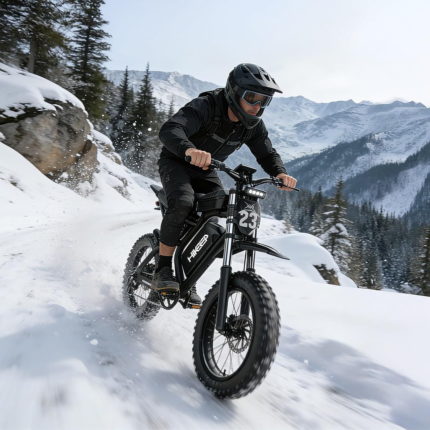 HiKeep Electric Bike for Adults - 16/20 Inch Fat Tire Ebike, 750W/Peak 1500W Motor Ebike, 48V15.6AH Detachable Battery, 4 Riding Modes Electric Dirt Bike