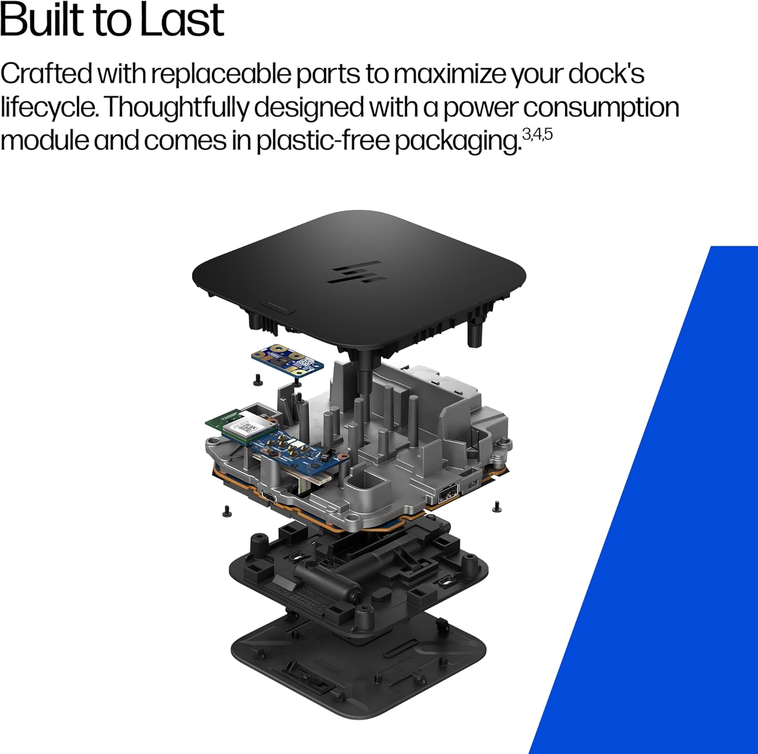 HP USB-C 100W G6 Dock, Future-Proof Design with Ambient LED Lighting and On-Screen Display Notifications, Additional USB-C Ports, Upgraded HDMI 2.1 Port, Upgraded to 120Hz Refresh Rate