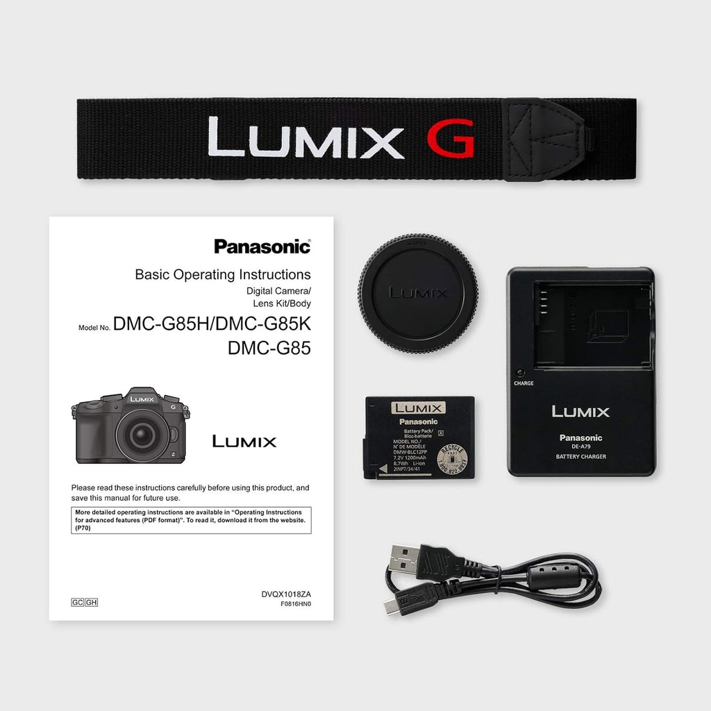 Panasonic LUMIX G85 4K Digital Camera, 12-60mm Power O.I.S. Lens, 16 Megapixel Mirrorless Camera, 5 Axis In-Body Dual Image Stabilization, 3-Inch Tilt and Touch LCD, DMC-G85MK (Black)