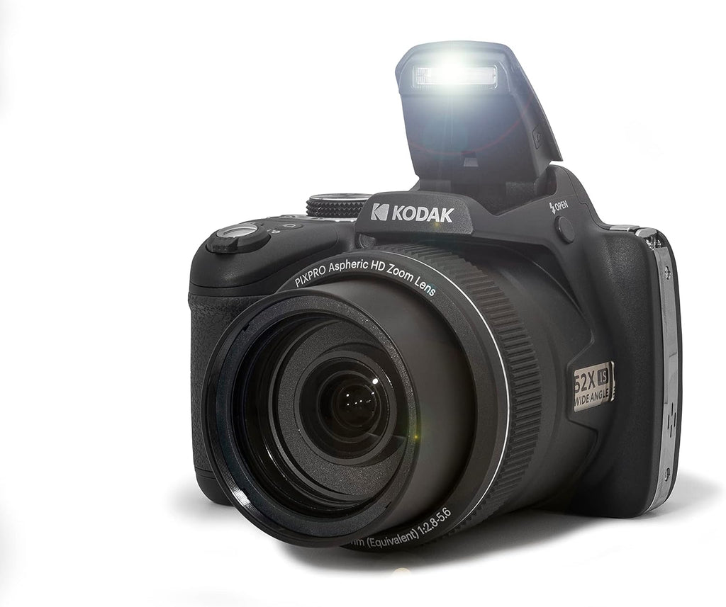 Kodak PIXPRO Astro Zoom AZ528-BK 16 MP Digital Camera with 52x Optical Zoom 24mm Wide Angle Lens 6 fps Burst Shooting 1080P Full HD Video Wi-Fi Connectivity and a 3' LCD Screen (Black)