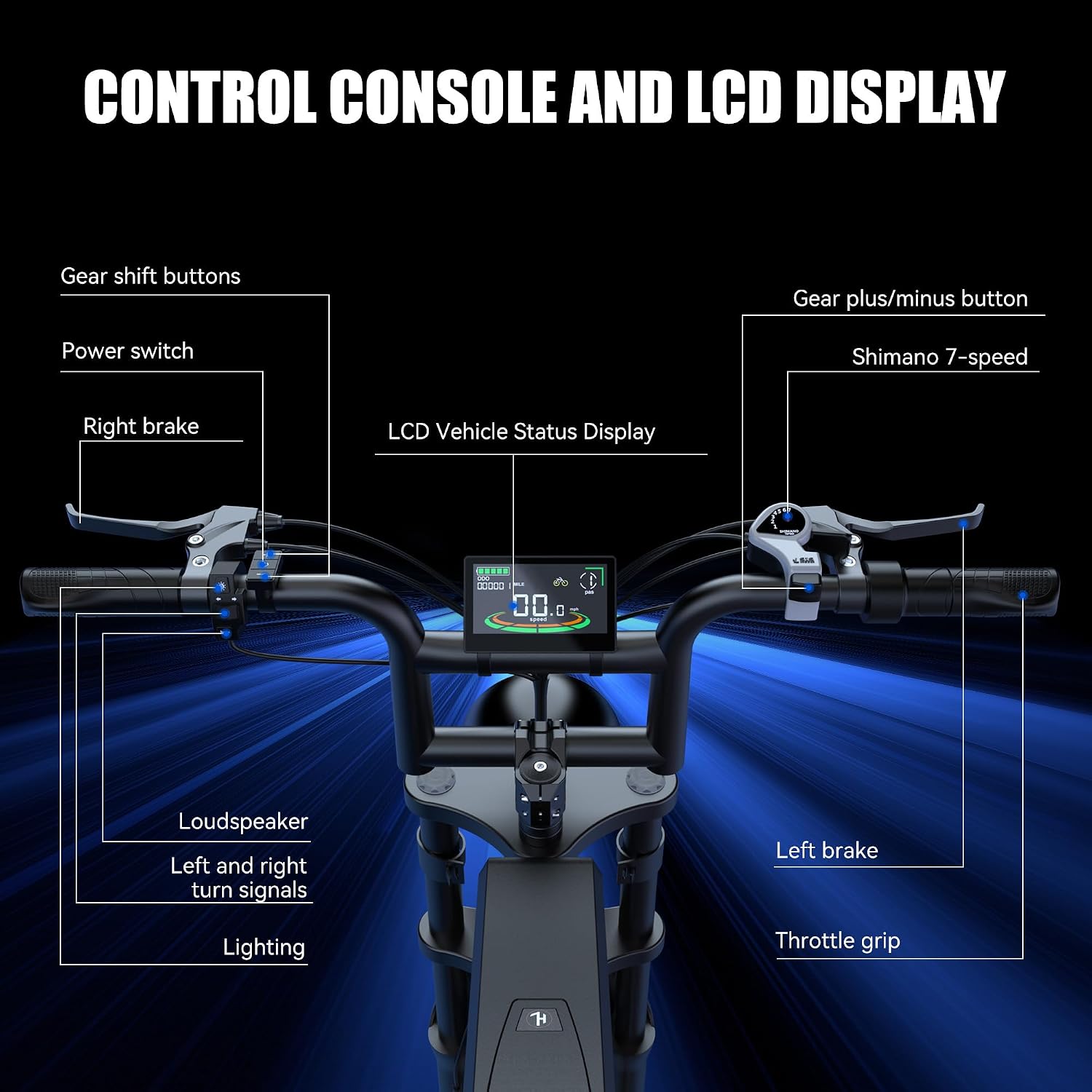Electric Bike for Adults,48V 20AH - Peak Power 1500/3000W Brushless Motor Electric Bicycle - Max Speed 31-35MPH - Max 80 Miles Range - 20' x 4.0' Fat Tire Dirt E-Bike,7-Speed - UL 2849