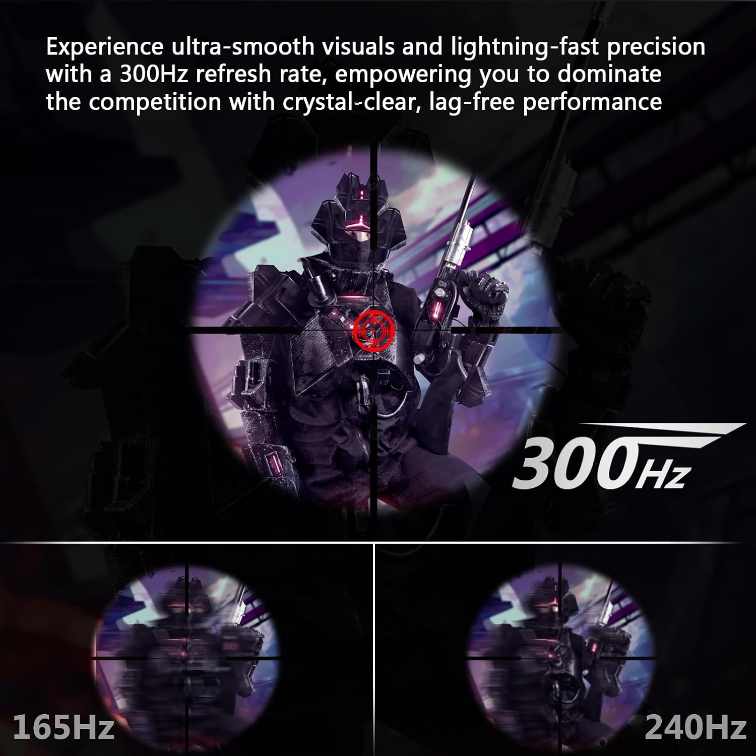 Z-Edge 24.5 inch 300Hz 280Hz 240Hz Gaming Monitor, UG25S FHD 1080p, Ultra Fast MPRT 1ms, IPS Monitor Gaming, PC Computer Monitor, 16.7M Colors, DP x2, HDMI x2
