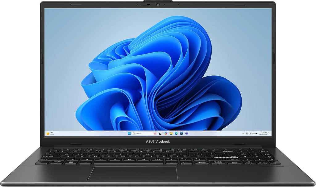 ASUS Vivobook Go 15.6' FHD Slim Laptop, AMD Ryzen 3 7320U Quad Core Processor, 8GB DDR5 RAM, 256GB SSD, Windows 11 Home, Fast Charging, Webcam Shield, Military Grade Durability, Black, E1504FA-AB34