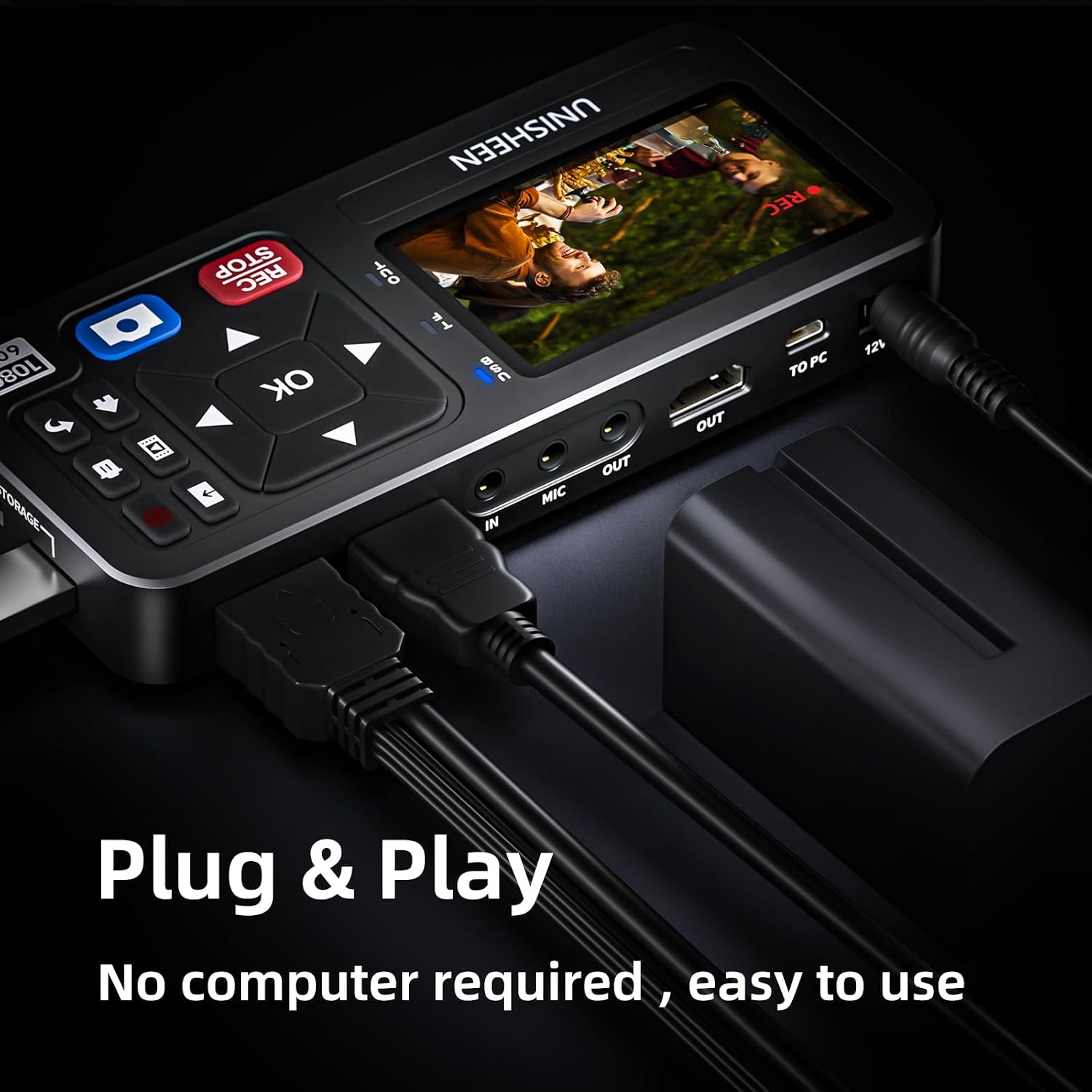 4K Capture Box-1080P 60FPS Video to Digital Converter 4K HDMI/CVBS/VGA/YPBPR Inputs Video Recorder Capture from VCR, DVD, VHS Tapes, Hi8, Camcorders, Gaming Systems