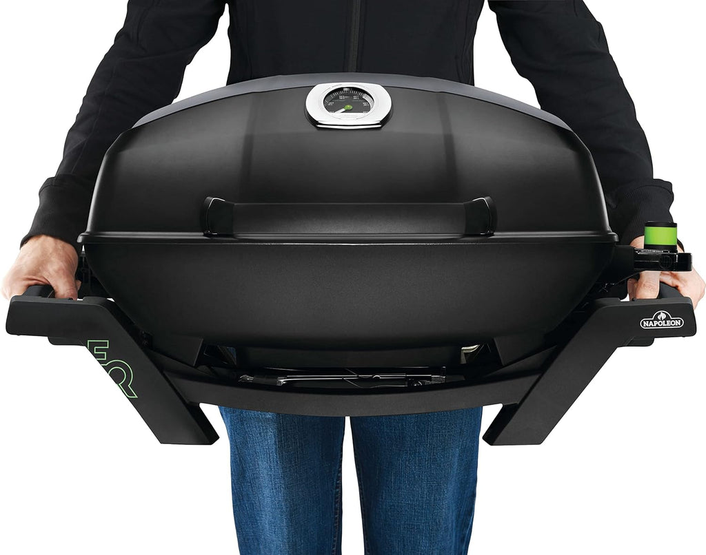 Napoleon TravelQ PRO285E Portable Electric Grill, Black, Tailgating, Camping, and Small Outdoor Spaces