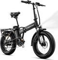 Cybervelo 750W Folding Electric Bike,48V 20AH Removable Battery EBike,20MPH,80 Miles Max Range Electric Bike for Adults, 20' Fat TireFoldable ebike, Adult Electric Bicycles