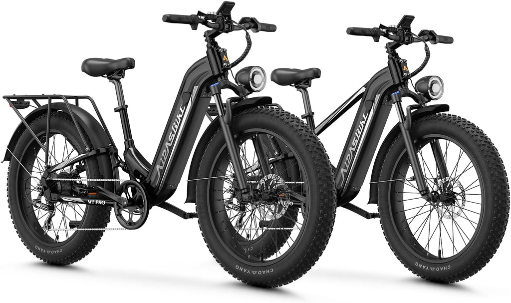 Aipas M1 Pro & M2 Pro Electric Bike Combo, 1800W Peak Motor Fat Tire EBikes for Adults, 36MPH Electric mountain Bike with 48V 17.5Ah Battery, 4.0' All-Terrain Tires, 7 Speed, 85 Miles Long Range