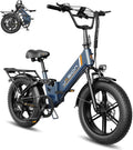 Jasion X-Hunter ST Foldable Electric Bike, 20' Fat Tire, 71Miles & 30+MPH Ebike, 1400W Peak Motor, 624WH Removable Battery, Full Suspension E-Bike for Adult, Step-Thru & Hydraulic Disc Brakes Bicycles