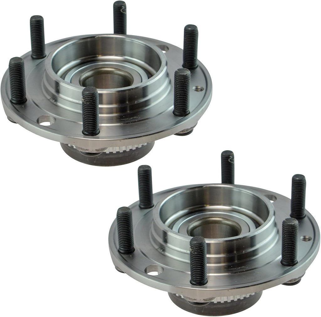 TRQ Rear Left and Right Wheel Bearing and Hub Assembly Set 2 Piece Compatible with 2006-2012 Kia Sedona 2014 Sedona 2007-2008 Hyundai Entourage