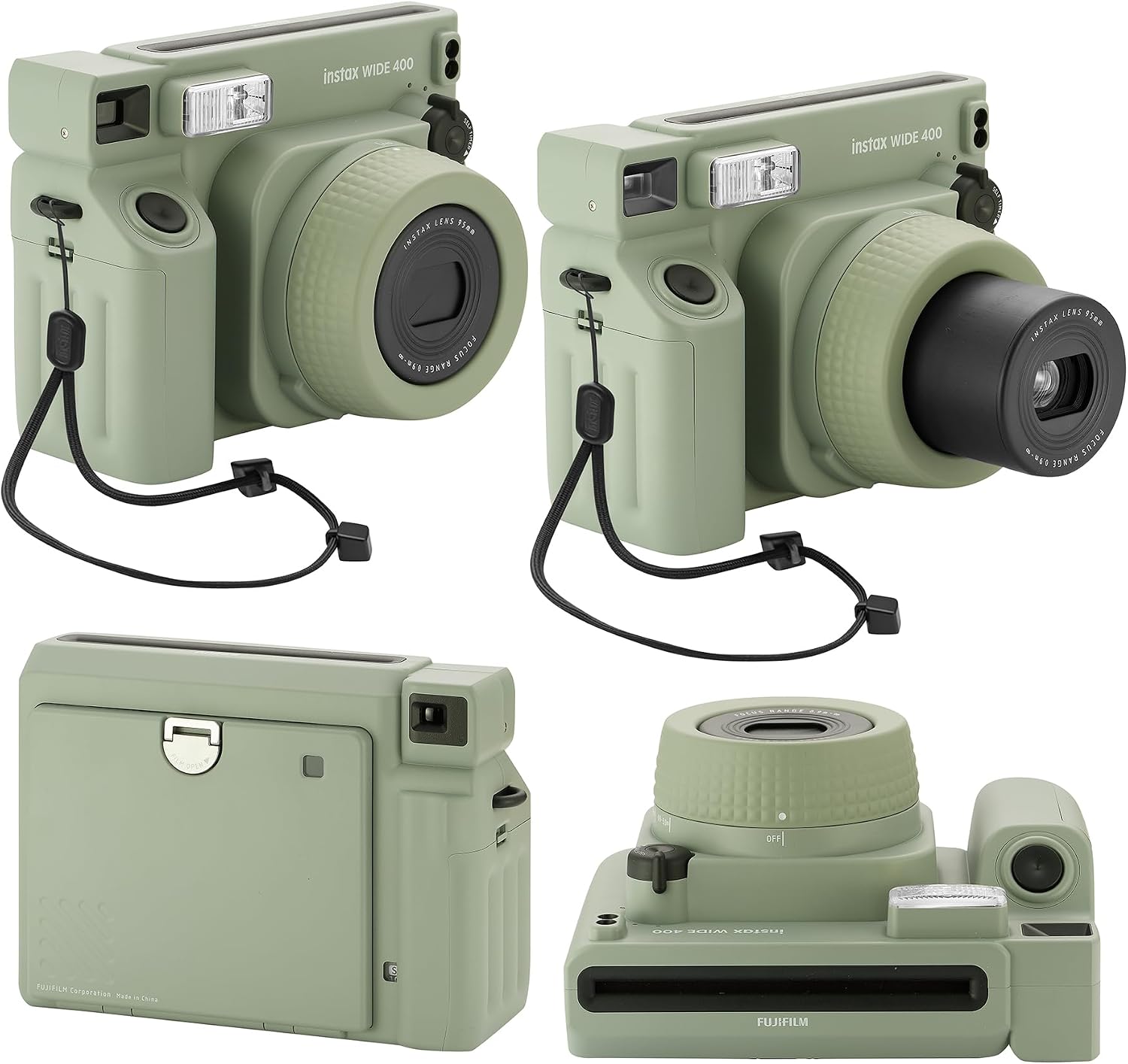 Fujifilm Instax Wide 400 Instant Camera + Camera Case + 4 AA Batteries + Photo Album, Cleaning Pen (20 Sheet)