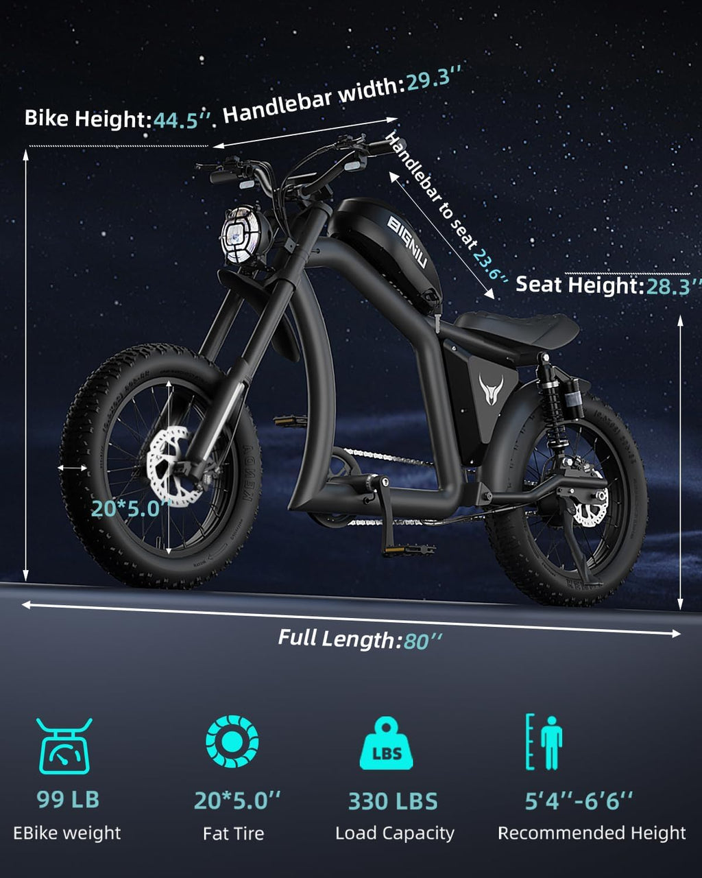 BIGNIU BG-X Electric Bike for Adults,1500W Brushless Motor 48V/31.5Ah Up to 40 Miles E-Bike Front/Rear Turn Signal Dual Suspension Ebikes