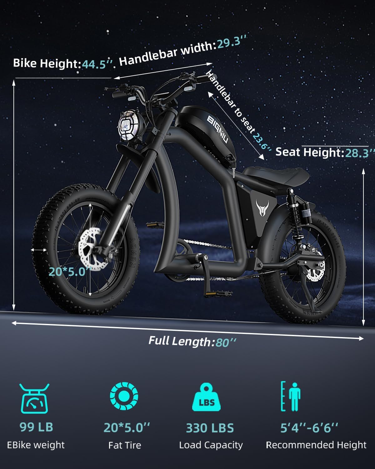 BIGNIU BG-X Electric Bike for Adults,1500W Brushless Motor 48V/31.5Ah Up to 40 Miles E-Bike Front/Rear Turn Signal Dual Suspension Ebikes