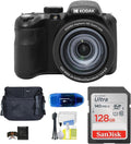 Kodak PIXPRO AZ425 Digital Camera Bundle, Includes: SanDisk 128GB SDXC Memory Card, Small Camera Bag, SD Card Reader and More (6 Items) (Black)