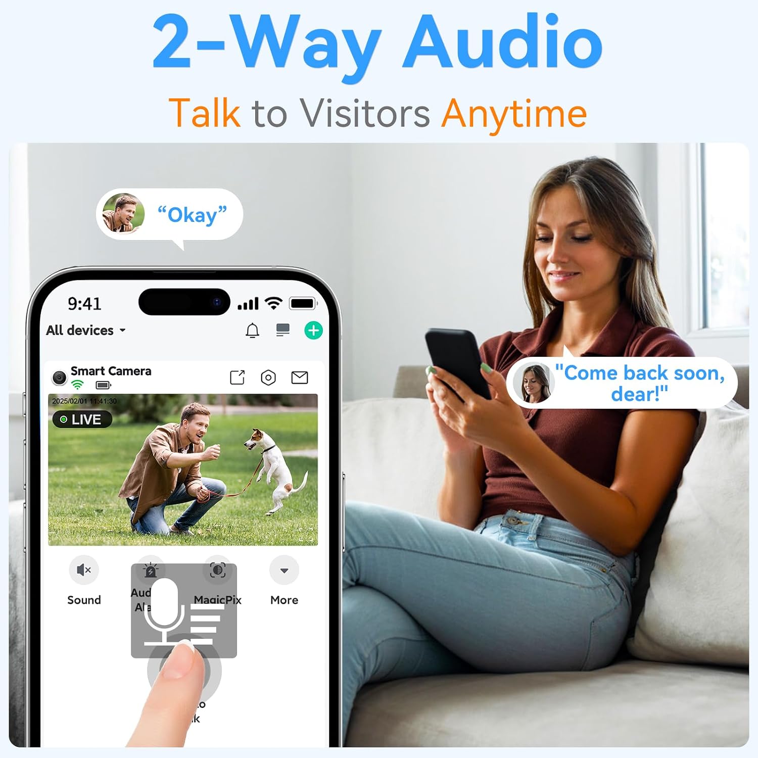 Thybro Magnetic Security Camera Wireless - 4Pack AI Motion Detection, 2K HD Video, Battery Powered, Ease of Setup, 2-Way Audio,IR Color Night Vision, Waterproof, Outdoor & Indoor Surveillance