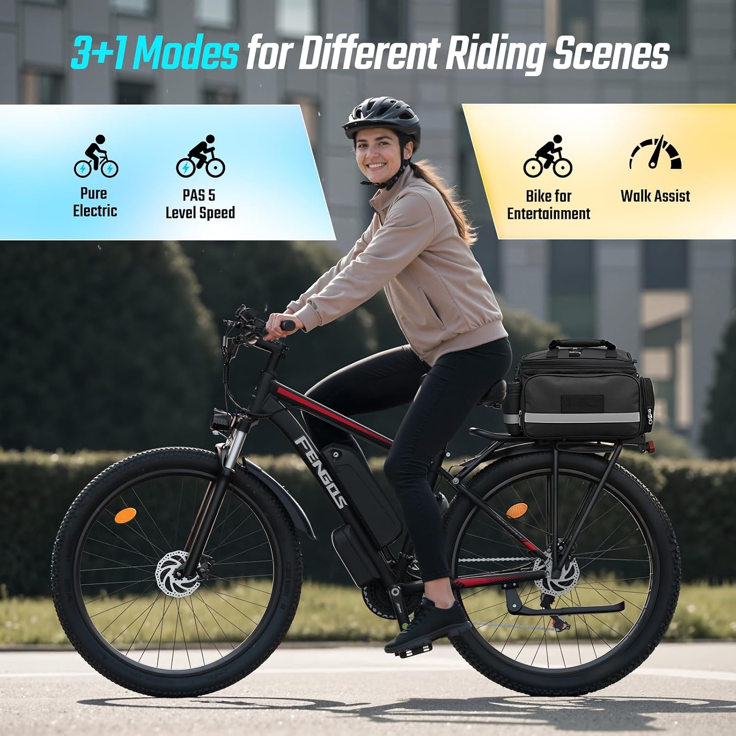 2000W Ebike for Adults, 80 Mile 32MPH Electric Mountain Bike, 48V 840WH Aluminum Electric Bicycle, 21-Speed Gears E Bike, Dual Disc Brakes with Brake Taillight, 27.5' Tire, Front Dual Suspension