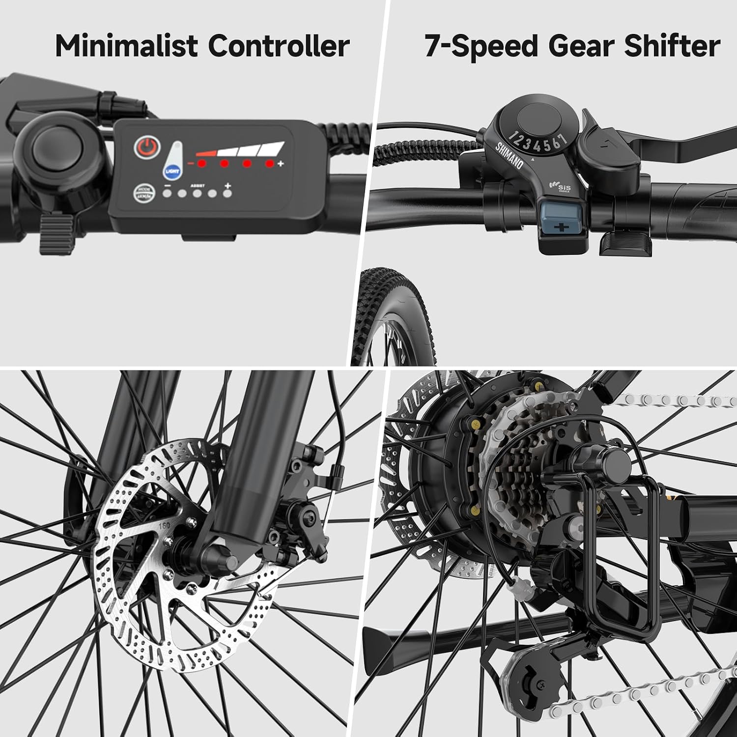 Electric Bike for Adults - 26' Ebike, 48V/7.8AH/15.6AH/25Ah Battery, 20-40MPH, Full Suspension, LCD Display, Adjustable Seat & Heavy-Duty 330lbs E-Bike