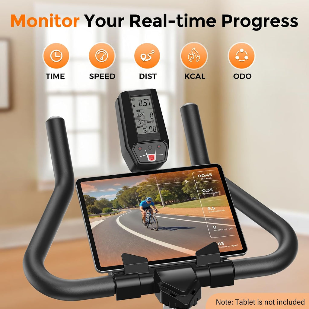YOSUDA PRO Magnetic Exercise Bike 350 lbs Weight Capacity - Indoor Cycling Bike Stationary with Comfortable Seat Cushion, Silent Belt Drive