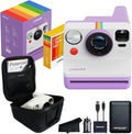 Polaroid Now 3rd Generation i-Type Instant Film Camera with 16 Color Film Photos, Purple, with Signature Series Power Bundle