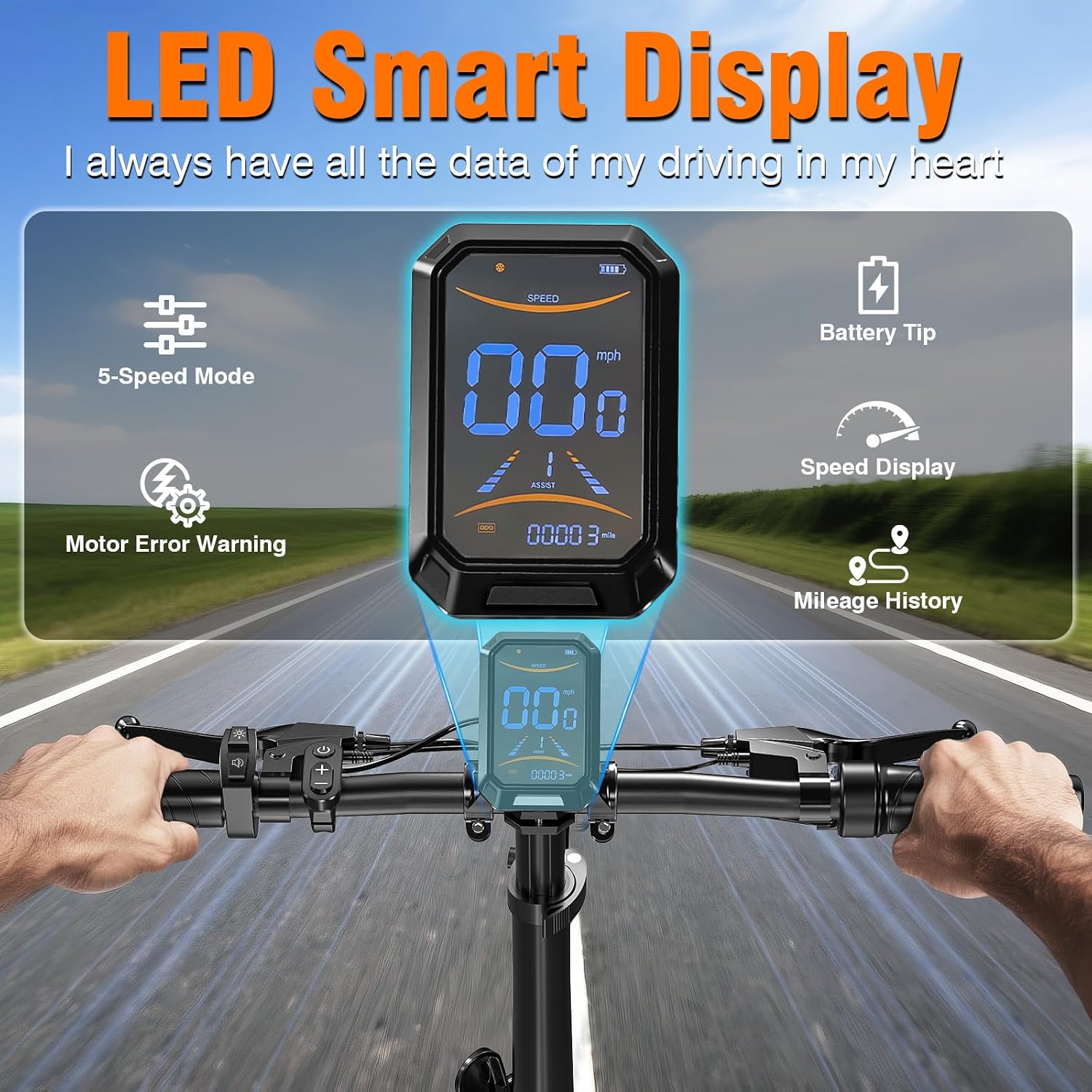 LELEKUAI Electric Bike for Adults, 1200W Peak Motor Commuter Ebike, 20-28MPH Speed, 32 Miles Range, Removable Waterproof Battery, Dual Disc Brakes Electric Bicycle, UL 2849 Certified